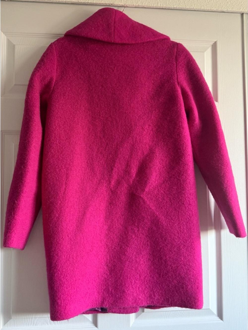 Edina Ronay London Wool Fuchsia Hot Pink Trench Coat - Picture 4 of 5